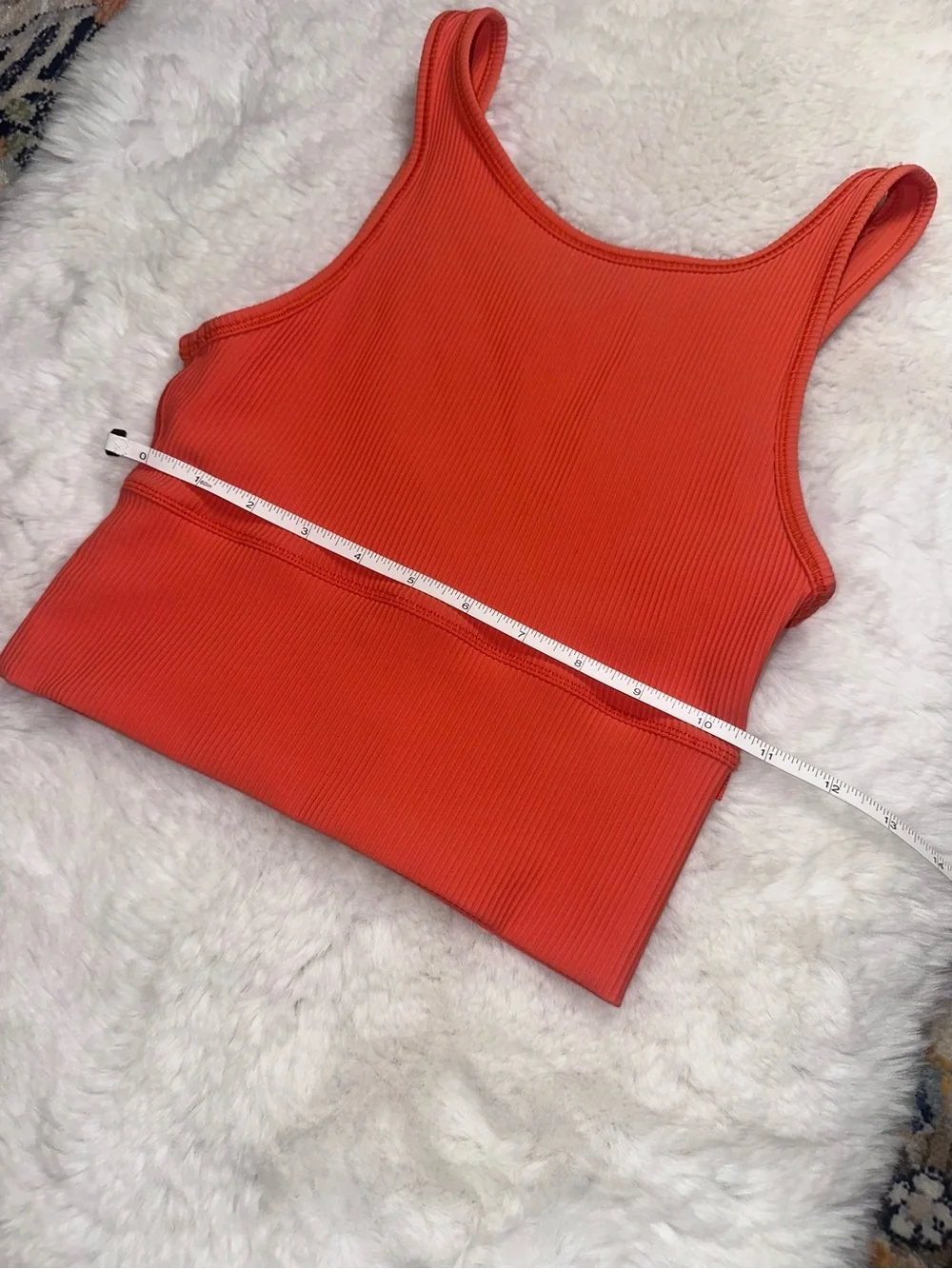 Lululemon Power Pivot Ribbed Tank Top Warm Coral